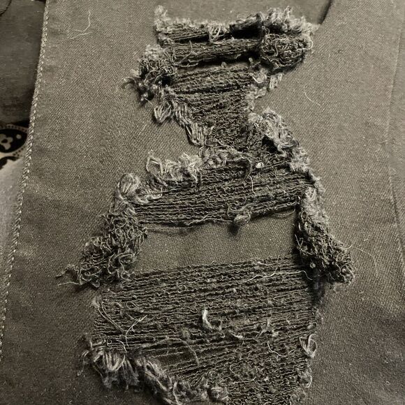 Judy Blue Jeans Womens Size 5 27x29 Boyfriend Fit Black Distressed‎ Ripped - Picture 7 of 8